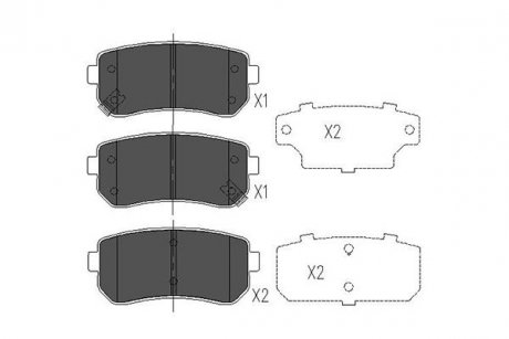 Комплект тормозных колодок PARTS KAVO KBP-4007