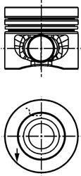 Поршень,комплект VW 81,01 -18 KOLBENSCHMIDT 40558610 (фото 1)