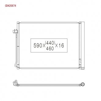 Радиатор кондиционера KOYORAD CD420874