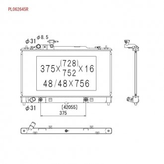 Радіатор системи охолодження KOYORAD PL062645R (фото 1)