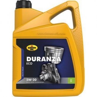 Олива моторна 5W-20 синтетика 5 л DURANZA ECO C5 SP KROON OIL 35173 (фото 1)