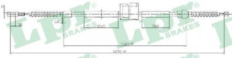 Трос ручного тормоза LPR C0062B