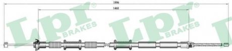 Трос гальма стоянки FIAT DOBLO 00-09, DOBLO (119) 01-н.в., DOBLO (119) 05-н.в. LPR C0168B