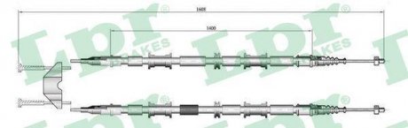 Трос ручного гальма LPR C0654B