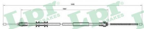 Трос ручного гальма LPR C0702B