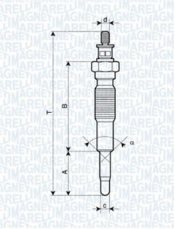 UC64A Свеча накала MAGNETI MARELLI 062900094304