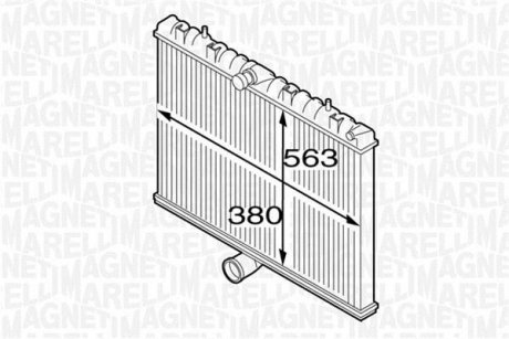 Радиатор основной CITROEN JUMPY 07-16; FIAT Scudo 07-16; PEUGEOT EXPERT 07-16 MAGNETI MARELLI 350213127300