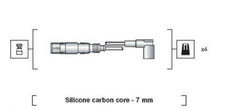 MSK1163 К-т проводов зажигания MAGNETI MARELLI 941318111163