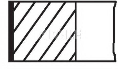 Комплект поршневих кілець SMART MAHLE / KNECHT 00394N1 (фото 1)