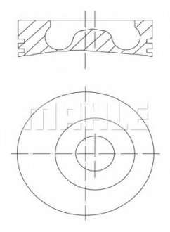 Поршень с кольцами MAHLE / KNECHT 016 02 00 (фото 1)