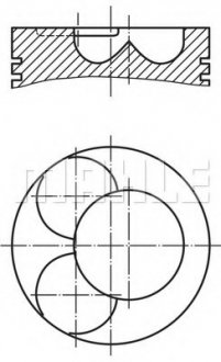 Поршень с кольцами MAHLE / KNECHT 028 06 02