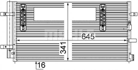 Конденсер кондиціонера MAHLE / KNECHT AC 457 000S (фото 1)