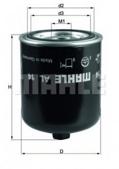 Автозапчасть MAHLE / KNECHT AL 14 D