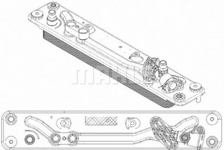 Масляний радіатор MAHLE / KNECHT CLC 182 000P