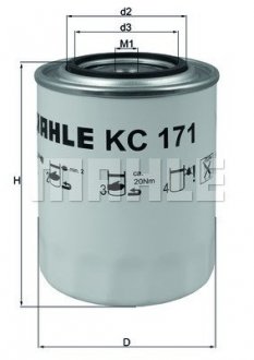 Фільтр паливний Mahle MAHLE / KNECHT KC171