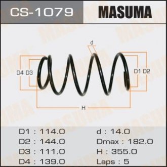 Пружина подвески передняя Toyota Camry (06-11) MASUMA CS1079