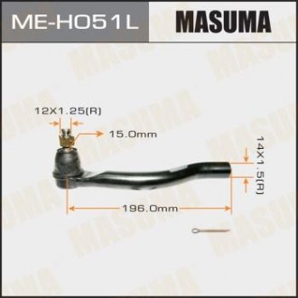 Наконечник кермовий MASUMA MEH051L