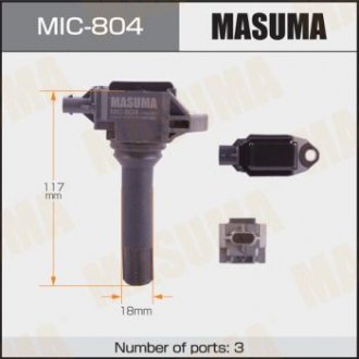 Катушка зажигания Subaru Forester, Legacy 2.0, 2.5 (12-) MASUMA MIC804