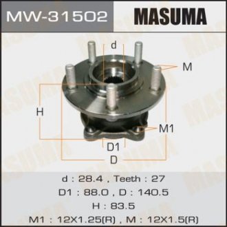 Ступиця колеса заднього в зборі з підшипником Mitsubishi Outlander (06-12) 4WD (с MASUMA MW31502