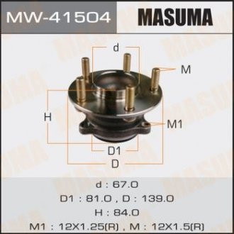 Ступиця колеса заднього в зборі з підшипником Mazda 3 (13-16) (с ABS) MASUMA MW41504