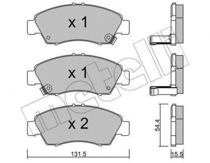 Комплект тормозных колодок Metelli 22-0138-0