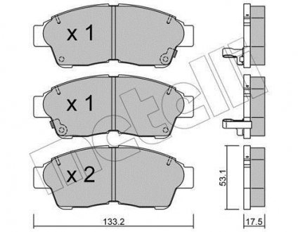 Комплект гальмівних колодок Metelli 22-0149-0