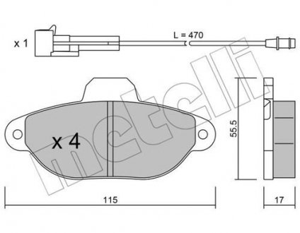 Тормозные колодки Metelli 22-0159-0