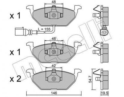 Тормозные колодки Metelli 22-0211-2