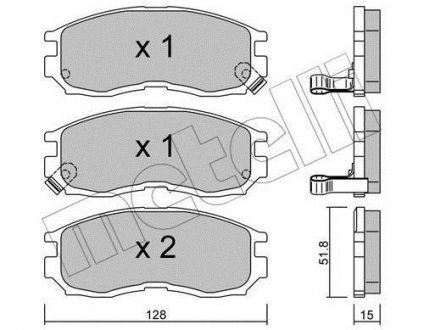 Комплект гальмівних колодок Metelli 22-0224-0