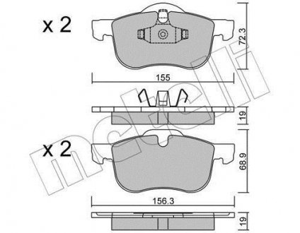 Комплект тормозных колодок Metelli 22-0309-0