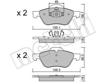 Комплект тормозных колодок Metelli 22-0335-1