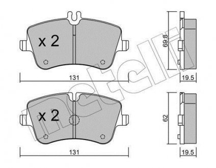 Комплект тормозных колодок Metelli 22-0342-0