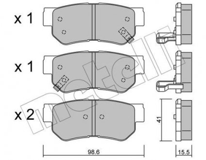 Тормозные колодки Metelli 22-0365-0