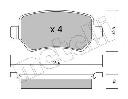 Тормозные колодки Metelli 22-0542-1