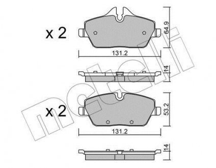 Комплект тормозных колодок Metelli 22-0664-2