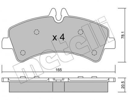 Тормозные колодки Metelli 22-0674-0