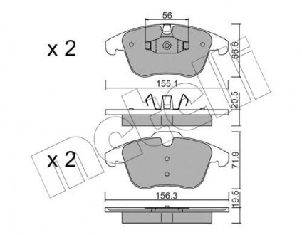 Комплект тормозных колодок Metelli 22-0675-6