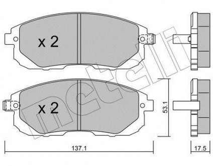 Комплект тормозных колодок Metelli 22-0876-1