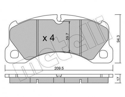 Комплект тормозных колодок Metelli 22-0957-3