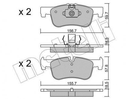 Комплект тормозных колодок Metelli 22-0959-0