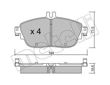 Комплект гальмівних колодок Metelli 22-0965-0