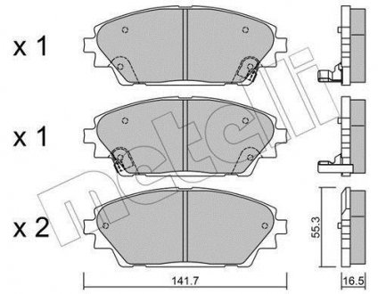 Комплект гальмівних колодок Metelli 22-0992-0