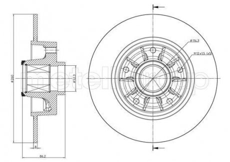 Тормозной диск Metelli 23-1241