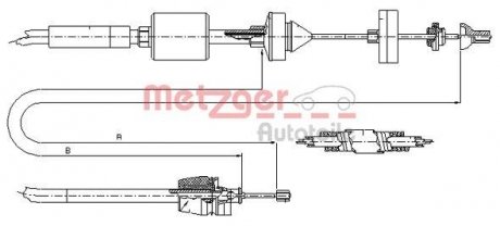 Трос сцепления METZGER 10.2843