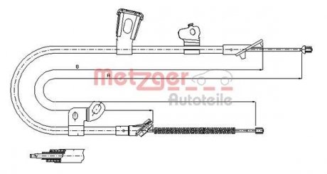 Трос ручного гальма METZGER 17.1078