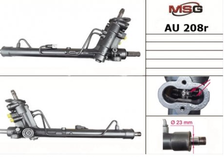 Рульова рейка з ГПК AUDI A2 (8Z0) 00-05;SEAT CORDOBA (6L2) 02-09;SKODA FABIA (6Y2) 00-08 MSG AU208R