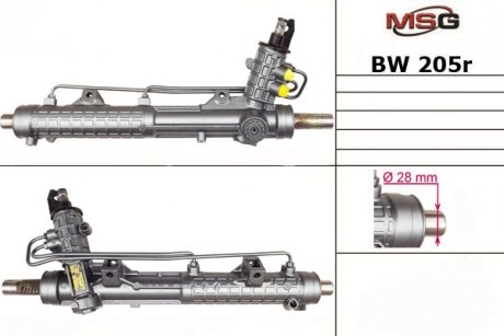 Рульова рейка з ГПК BMW 3 E-46 1998-2005 MSG BW205R