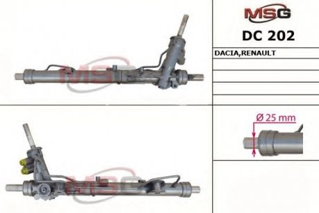 Рулевая рейка с ГПК DACIA Duster 2010-,RENAULT Duster 2010-,RENAULT Captur Kaptur(HHA) 2.0 16V 2013 MSG DC202