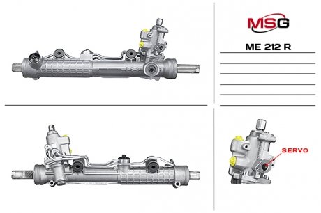 Рулевая рейка с ГПК MERCEDES-BENZ S-CLASS (W220) 98-05,S-CLASS купе (C215) 99-06 MSG ME212R