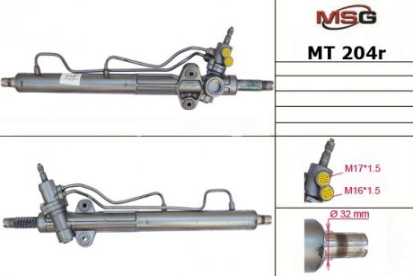 Рульова рейка з ГПК MITSUBISHI PAJERO III Canvas Top (V60, V70) 00-06 MSG MT204R